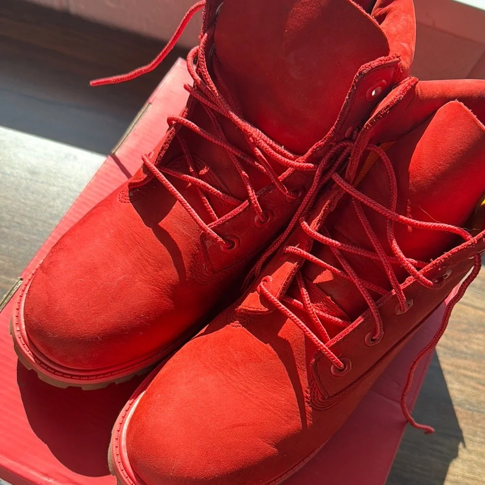 Timberland 6in waterproof Bold Red Boots men’s size 6 - Picture 7 of 7